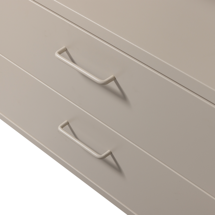 WOOOD Ferris Open Kledingkast 100 cm - Metaal - Zand - 185x70x54