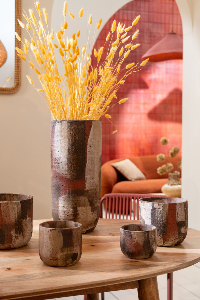 J-Line bloempot Miltos - keramiek - mix - large - Ø 22 cm