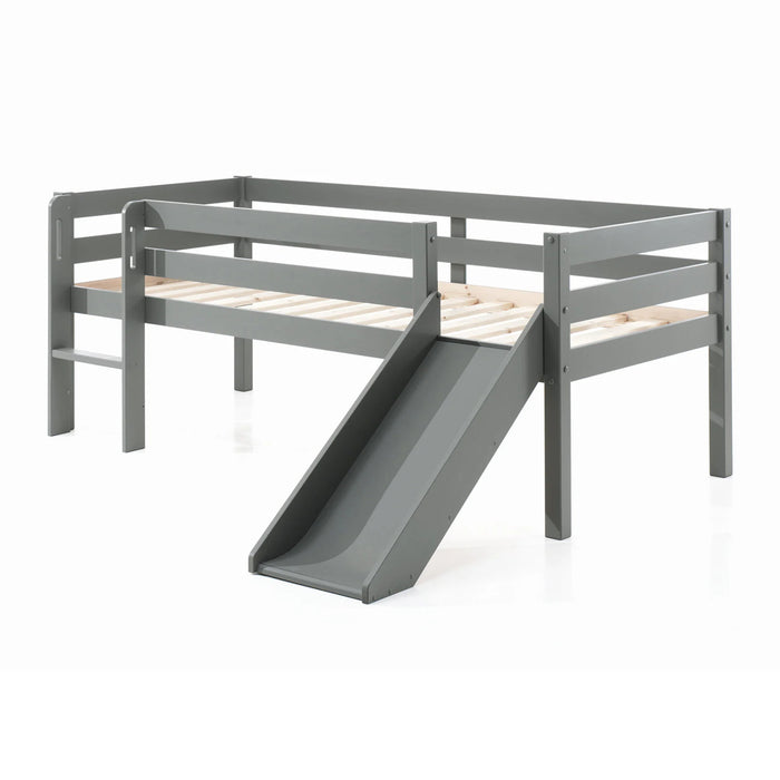 Vipack Pino Halfhoogslaper met Glijbaan 90 x 200 cm - Grijs