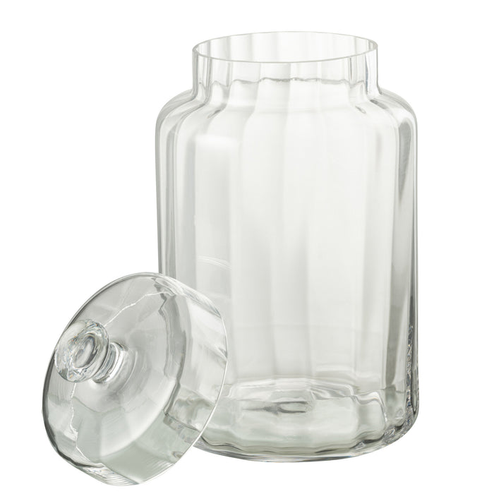 J-Line voorraadpot Elia - glas - transparant - large