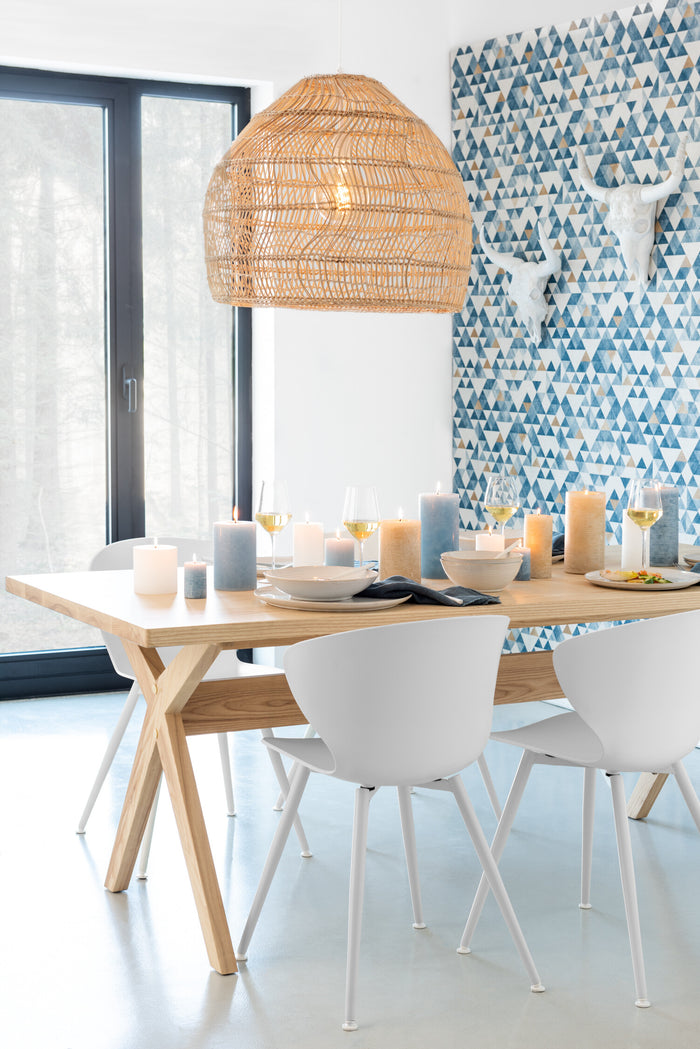 J-Line bord Noa bord - porselein - wit - large - 3 stuks