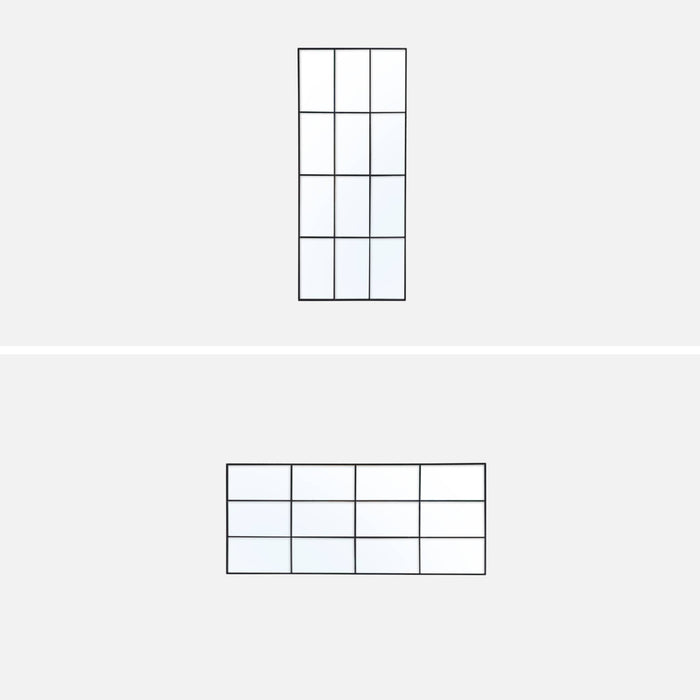 sweeek - Rechthoekige industriële spiegel staal