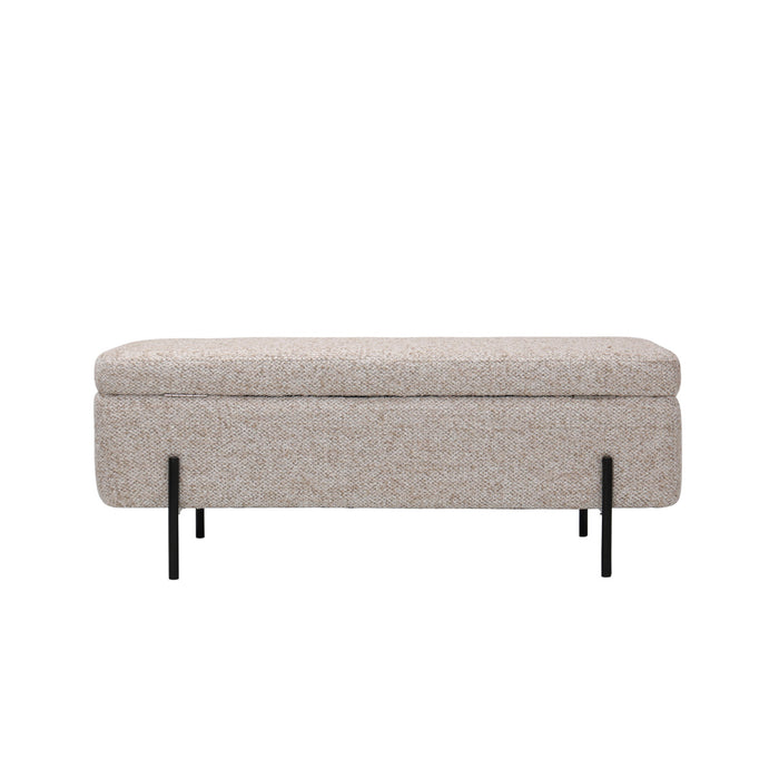 DÉJA Living - Opbergbank Beige Stof - 110x45x42cm - Kinna