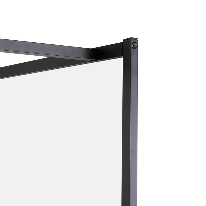 Beliani - ACULEO - Douchescherm - Zwart - Veiligheidsglas