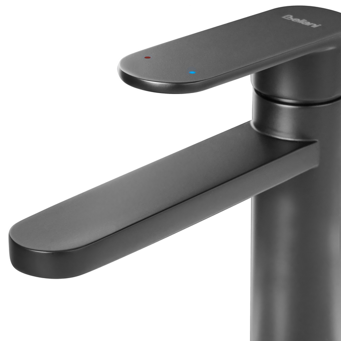 Beliani - COLHUE - Enkele wastafelkraan - Zwart - 30 cm - Messing