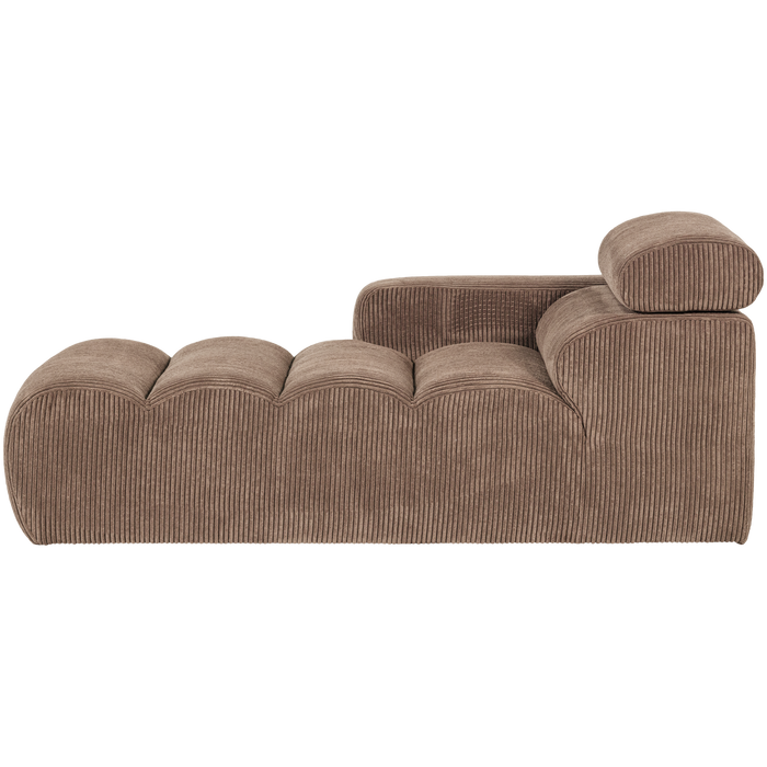 WOOOD Novi Chaise Longue Element Arm Links - Ribstof - Taupe
