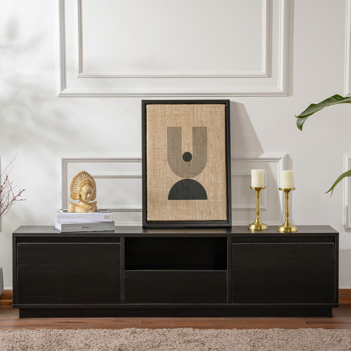 Giga Meubel - Tv-meubel Zwart Hout - 160x30x42cm - Vanguard