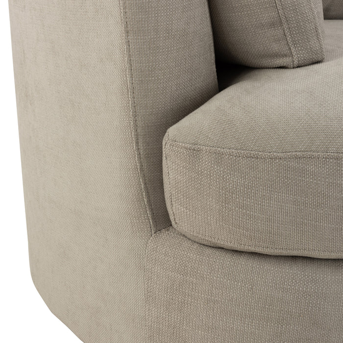 J-Line loungestoel Swiv - hout|textiel - grijs