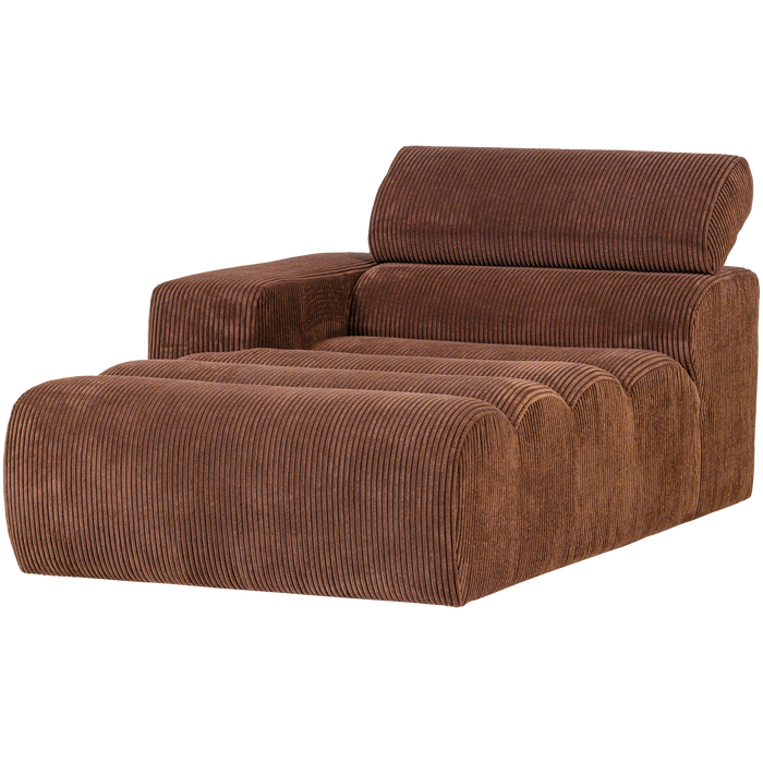 WOOOD Novi Chaise Longue Element Arm Links - Ribstof - Terra