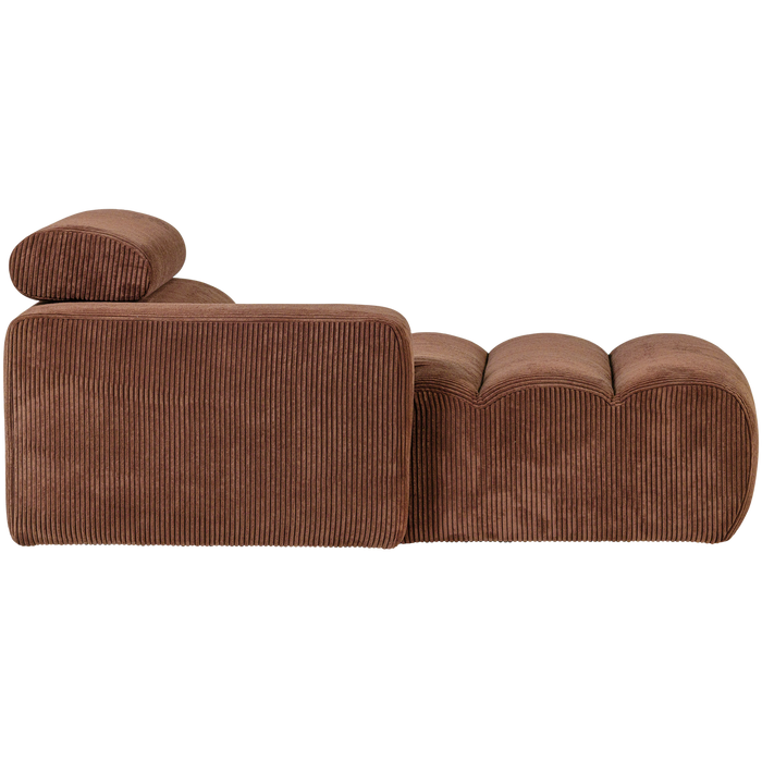 WOOOD Novi Chaise Longue Element Arm Links - Ribstof - Terra