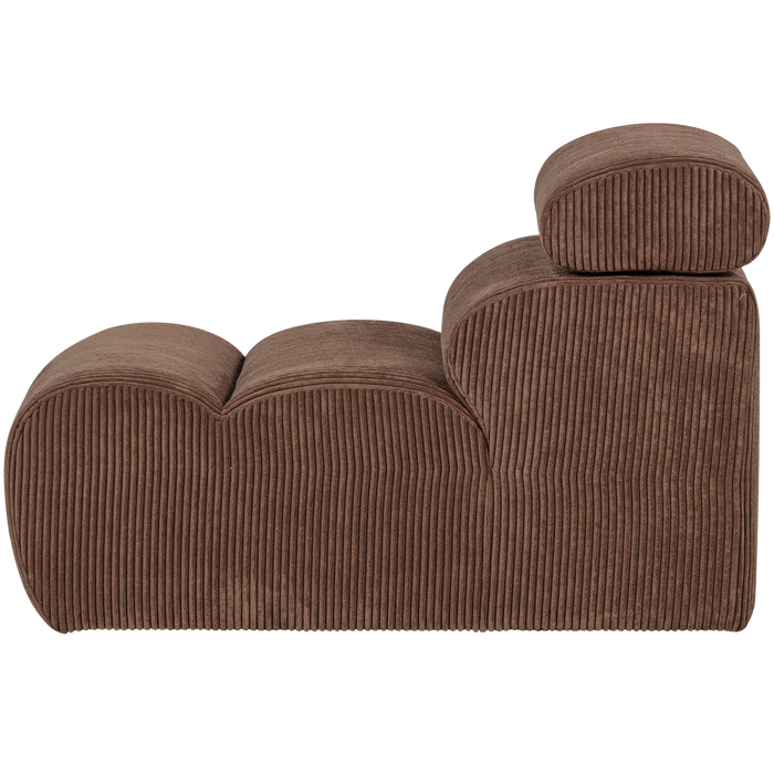 WOOOD Novi 1-Zits Element Bank - Ribstof - Mokkabruin - 86x82x113