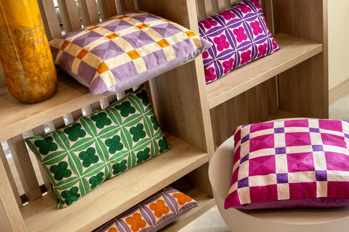 Dutch Decor sierkussen BLOCKS - 45x45 cm Rhapsody