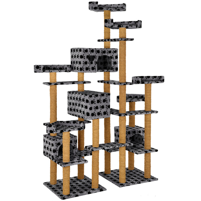 tectake® Krabpaal Mieze - Zwart | Grijs