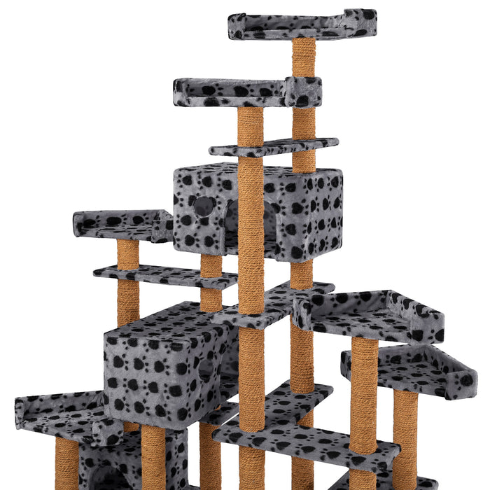 tectake® Krabpaal Mieze - Zwart | Grijs