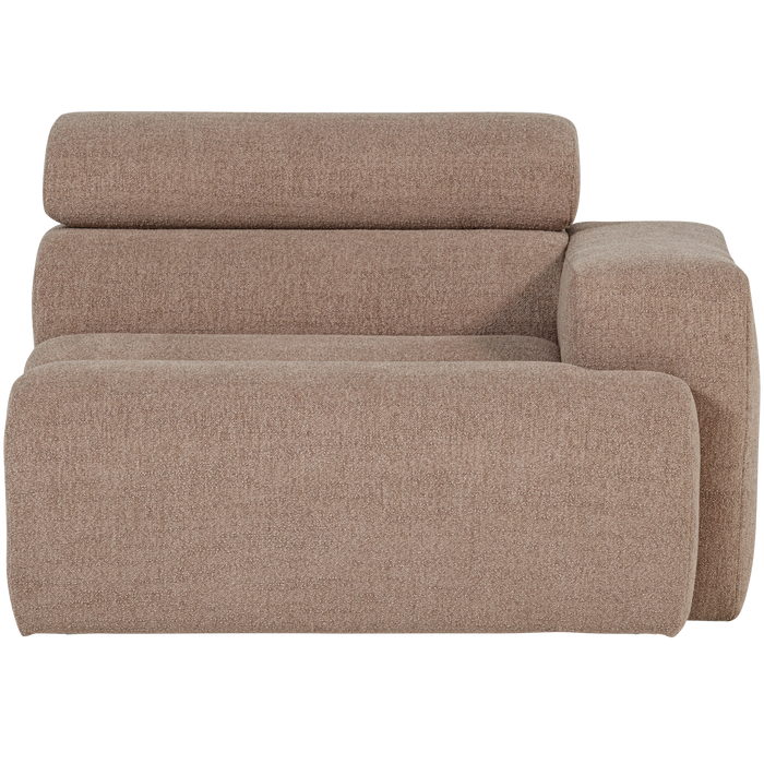 WOOOD Novi 1-Zits Element Bank Arm Rechts - Polyester - Taupe