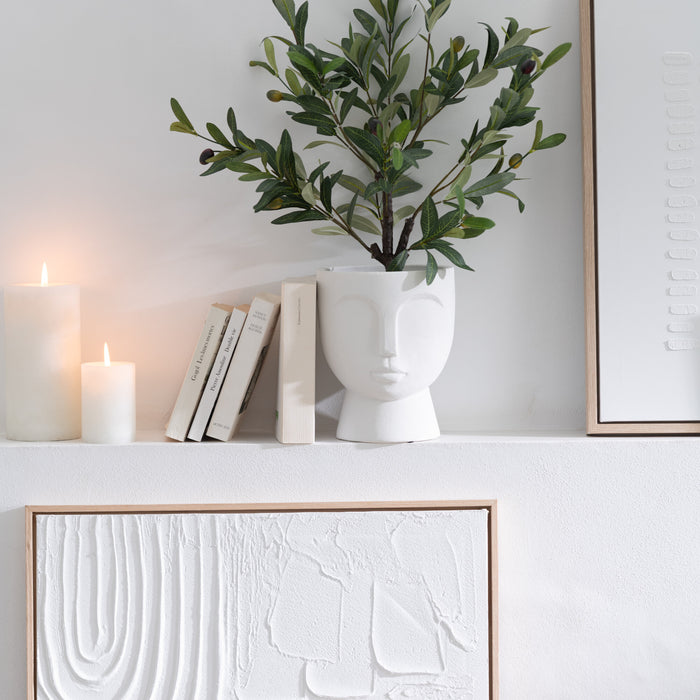 J-Line schilderij Elise - canvas - wit - 2 stuks