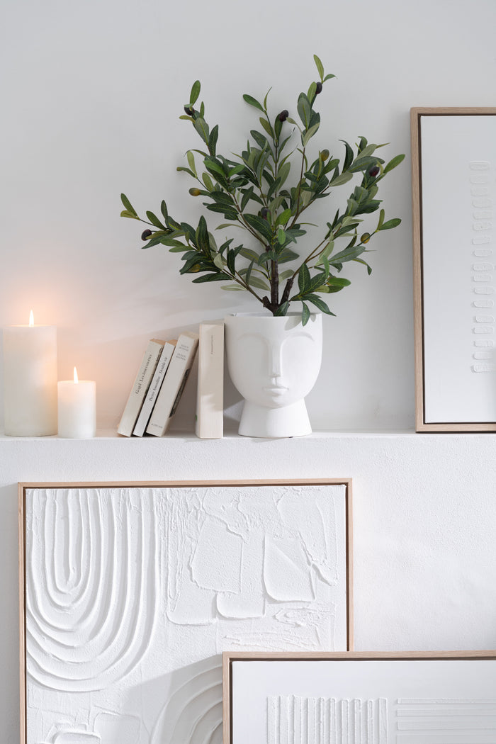 J-Line schilderij Elise - canvas - wit - 2 stuks