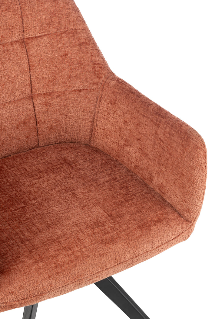 J-Line stoel Louna - ijzer|acryl - perzik