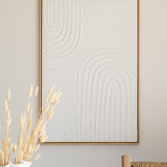 J-Line schilderij Elise - canvas - wit - 2 stuks