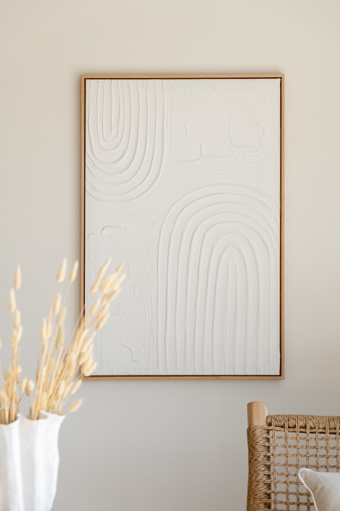 J-Line schilderij Elise - canvas - wit - 2 stuks