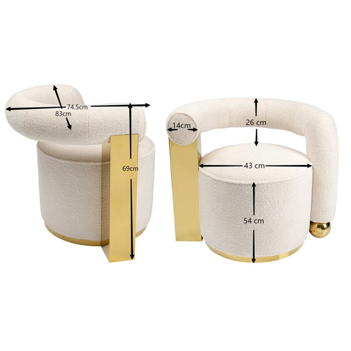 Fauteuil Amuse creme Kare Design