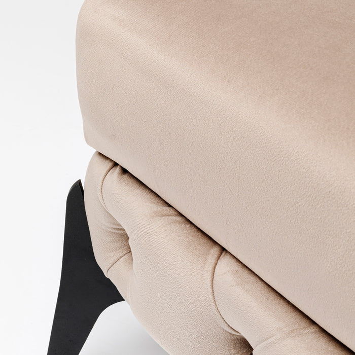 Kruk Bellissima fluweel beige Kare Design