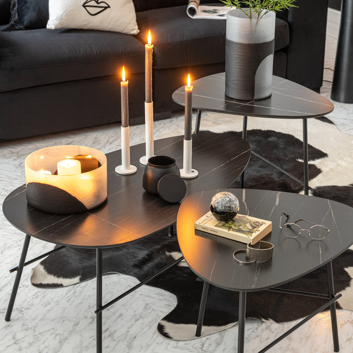 J-Line voorraadpot - metaal - blinkend zwart - small