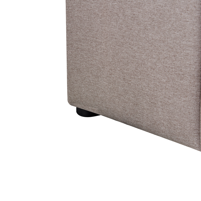 Beliani-CASTELNAVET-Tweepersoonsbed-Taupe-160 x 200 cm-Polyester