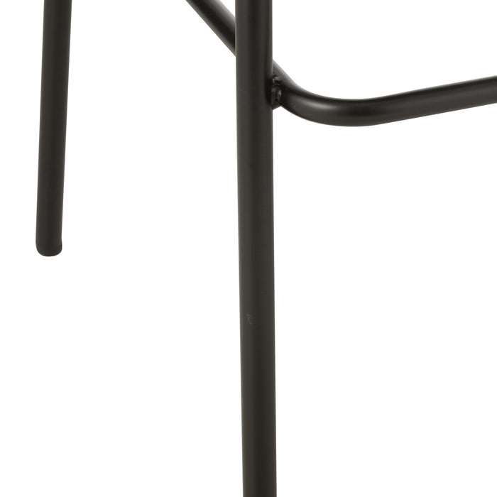 J-Line barstoel Lone - multiplex|metaal - zwart|grijs