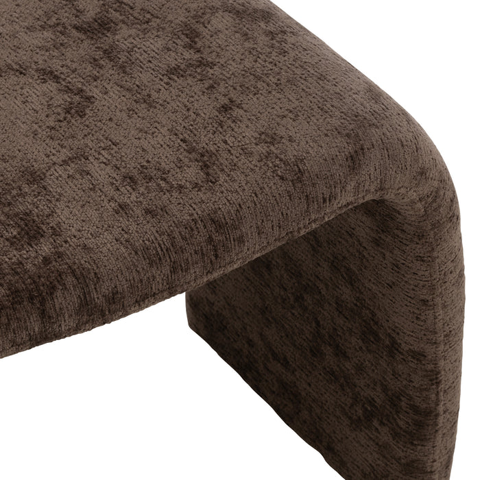 J-Line kruk N shape - textiel - donkerbruin