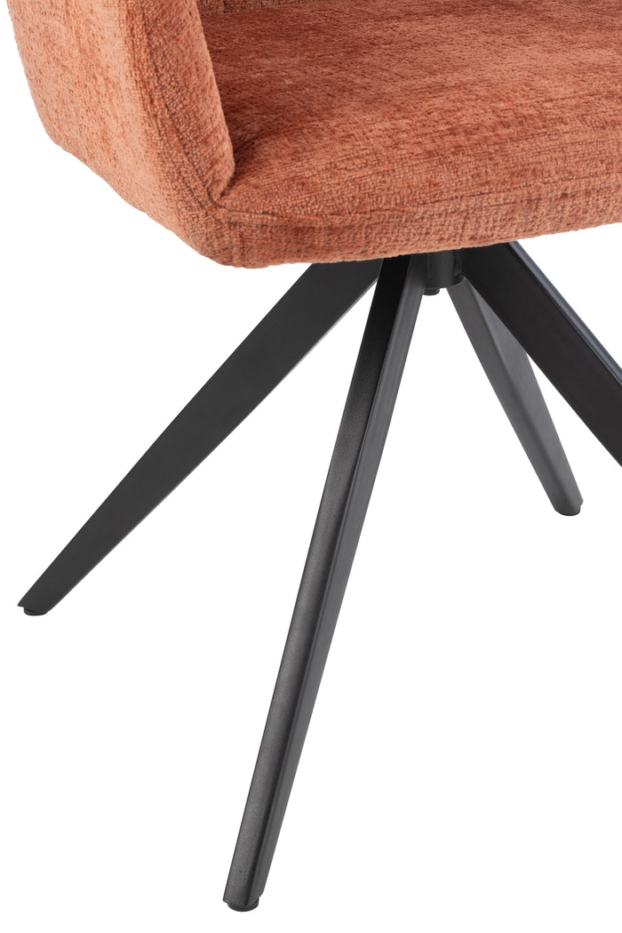 J-Line stoel Louna - ijzer|acryl - perzik