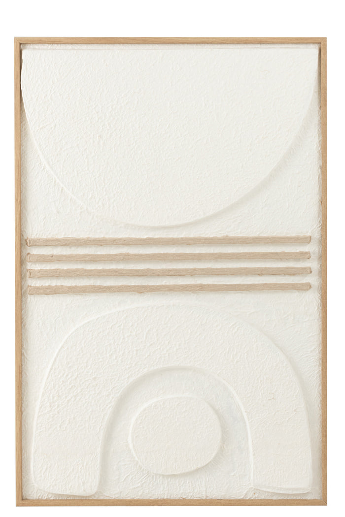 J-Line schilderij Thibault - papier - wit|beige