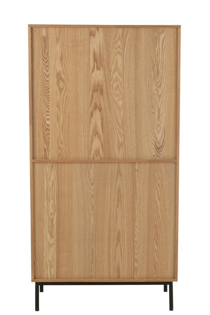 J-Line kast Vakken - metaal - naturel|zwart