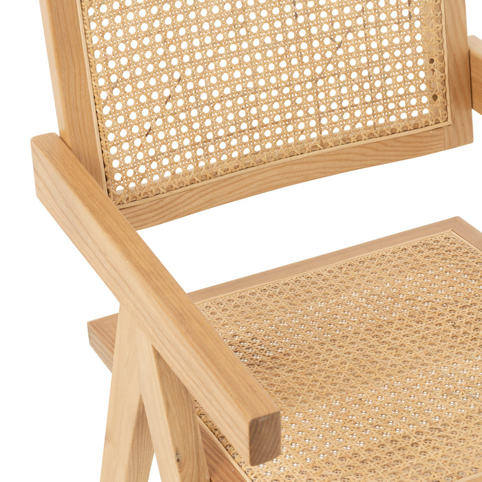 J-Line stoel Rooster - essenhout|rotan - naturel