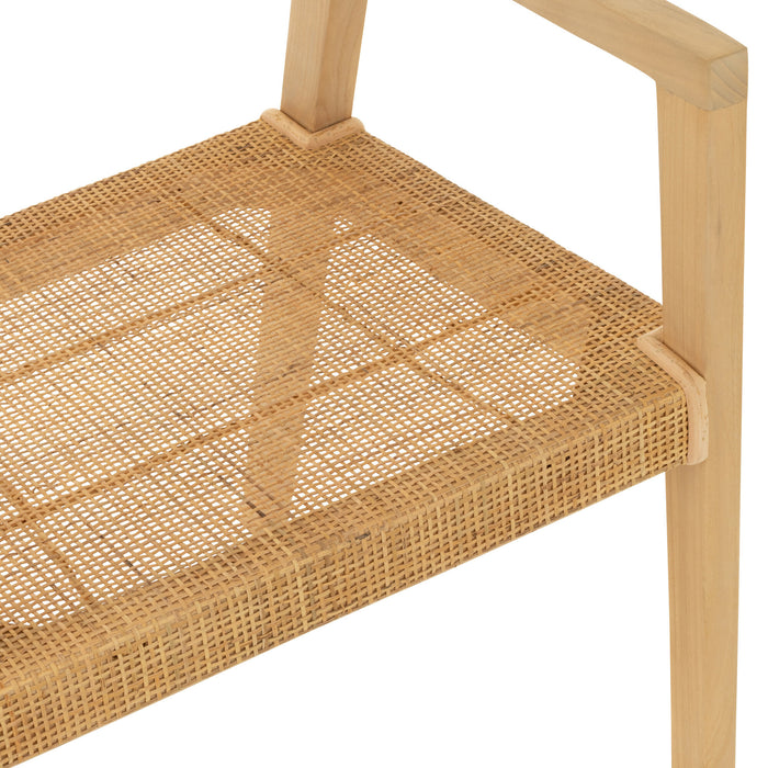 J-Line stoel Vierkant Open Sungkai - hout - naturel