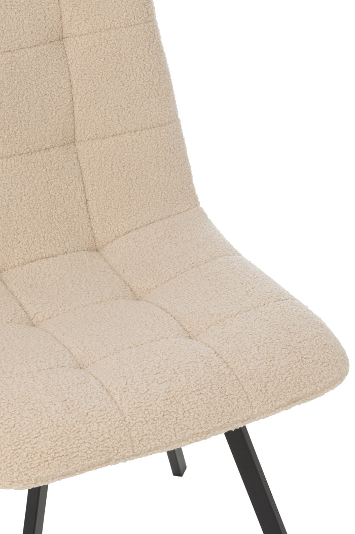 J-Line eetstoel Clark - metaal|polyester - wit