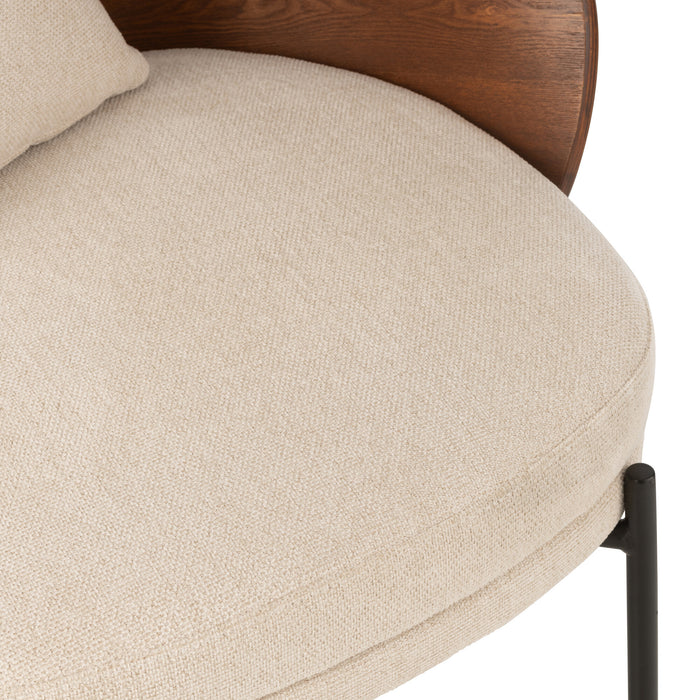 J-Line loungestoel - multiplex|metaal - bruin|beige