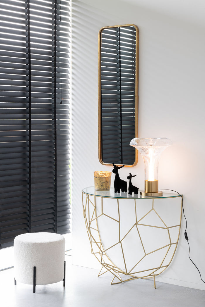 J-Line spiegel Mona Rechthoekig - ijzer|glas - goud - 119.5 x 40.5 cm