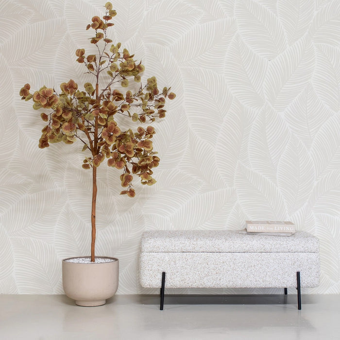 DÉJA Living - Opbergbank Beige Stof - 110x45x42cm - Kinna