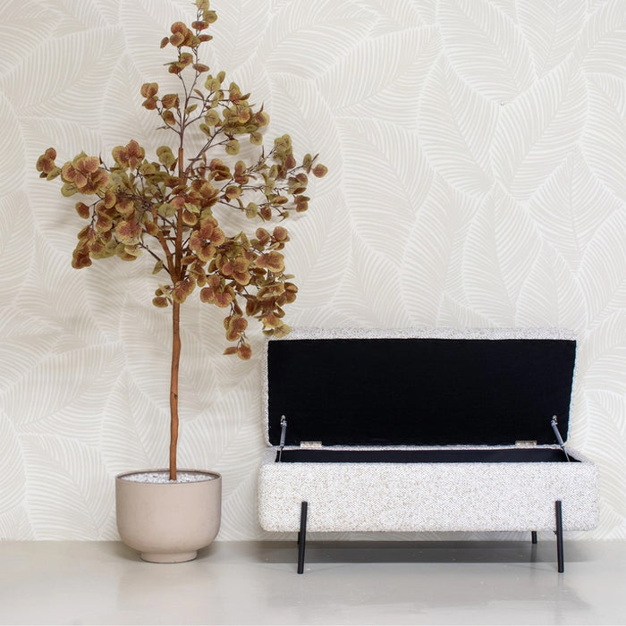 DÉJA Living - Opbergbank Beige Stof - 110x45x42cm - Kinna