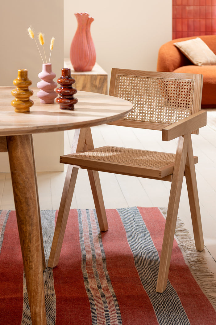 J-Line stoel Rooster - essenhout|rotan - naturel