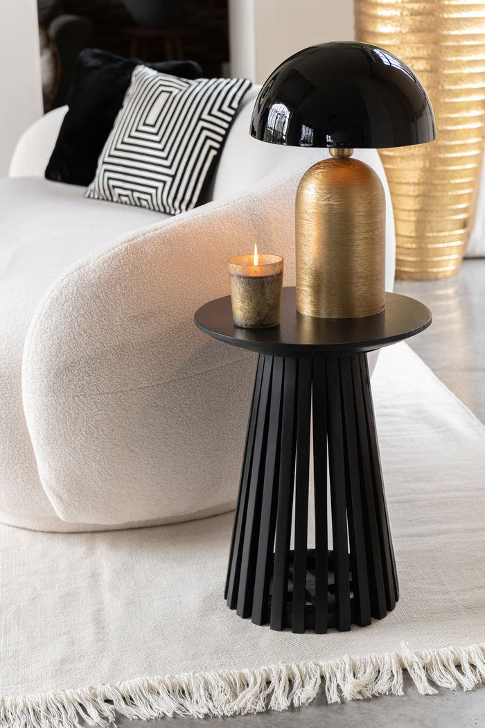 J-Line tafel Vincent - hout - zwart - small