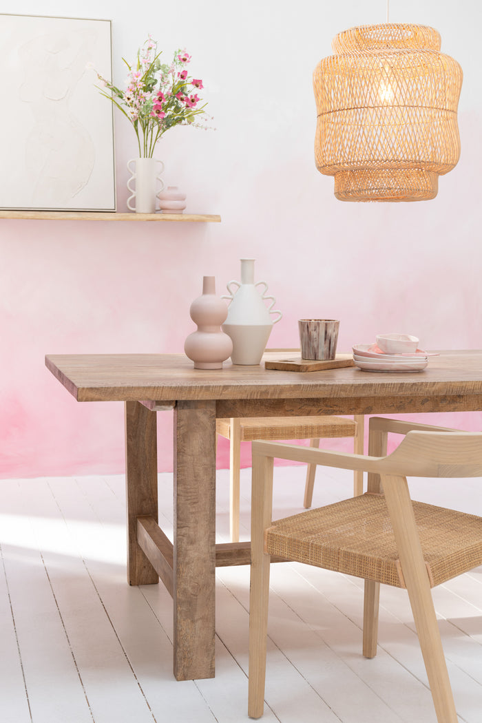 J-Line stoel Vierkant Open Sungkai - hout - naturel