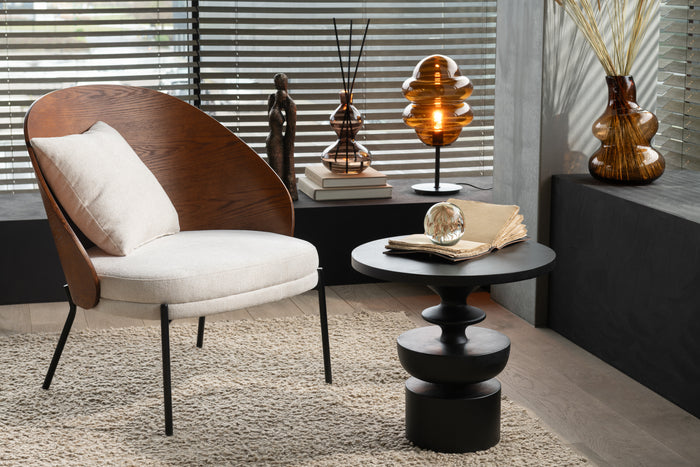 J-Line loungestoel - multiplex|metaal - bruin|beige