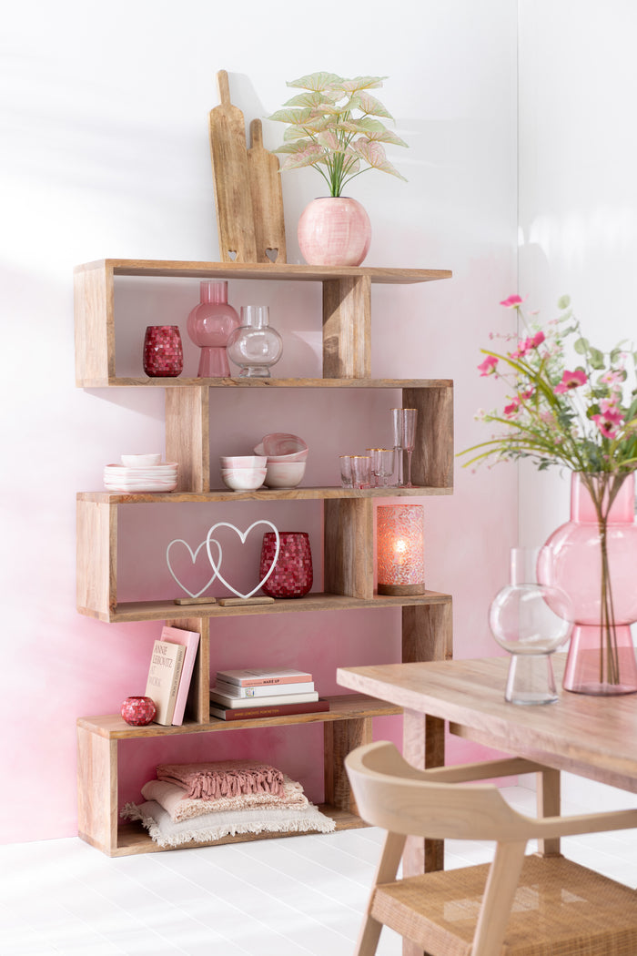 J-Line boekenkast Verticaal Latten - hout - naturel