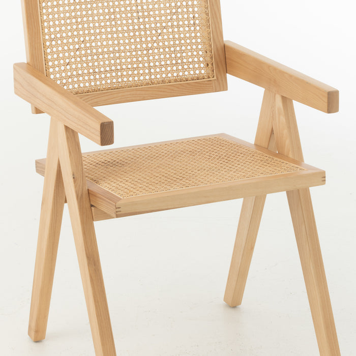 J-Line stoel Rooster - essenhout|rotan - naturel