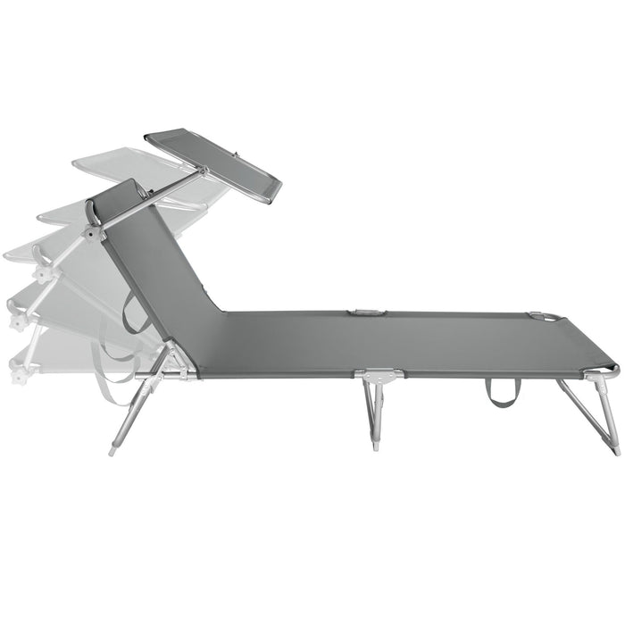 tectake® 2 ligbedden 4 standen - Grijs