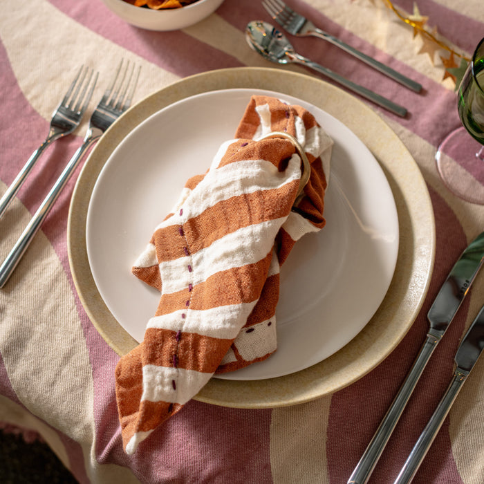 by fonQ Mixed Ceramics Dinerborden 4st. - Ø 26,5 cm - Zand