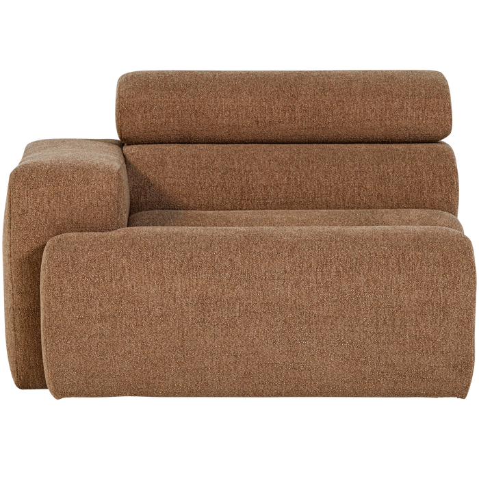 WOOOD Novi 1-Zits Element Bank Arm Links - Polyester - Karamelbruin