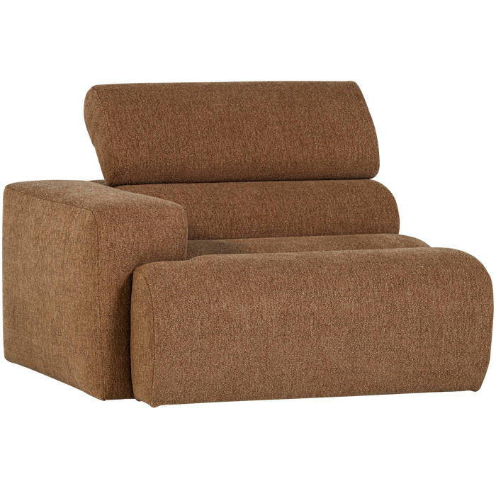 WOOOD Novi 1-Zits Element Bank Arm Links - Polyester - Karamelbruin